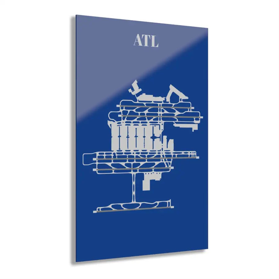 ATL - Hartsfield-Jackson Atlanta International Acrylic Print - Home Decor - Gifts for pilots - Aviation apparel