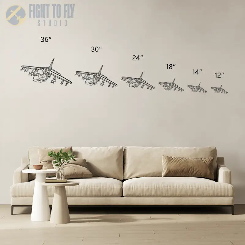 AV-8B In Flight - Metal Sign - Pilot gifts - WWII warbird t-shirt