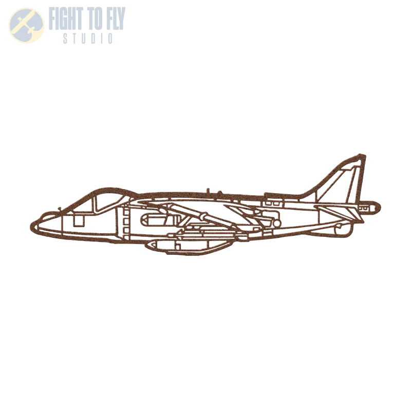 AV-8B Side Die Cut Metal Wall Art - Sign - Pilot gifts - WWII warbird t-shirt