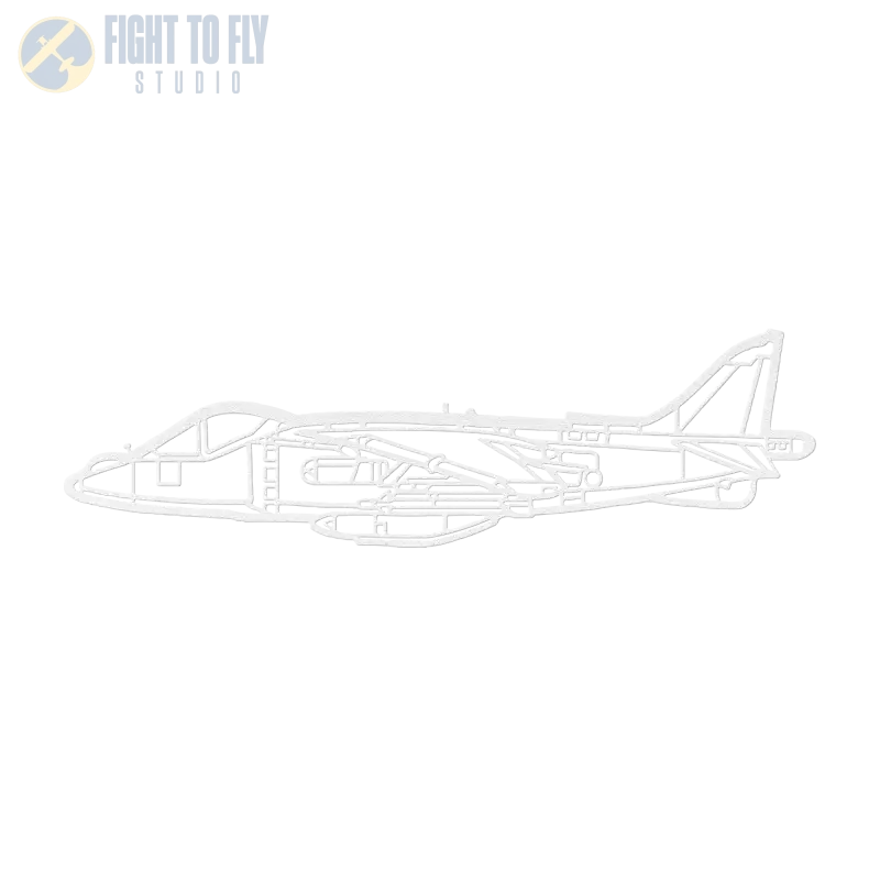 AV-8B Side Die Cut Metal Wall Art - Sign - Pilot gifts - WWII warbird t-shirt