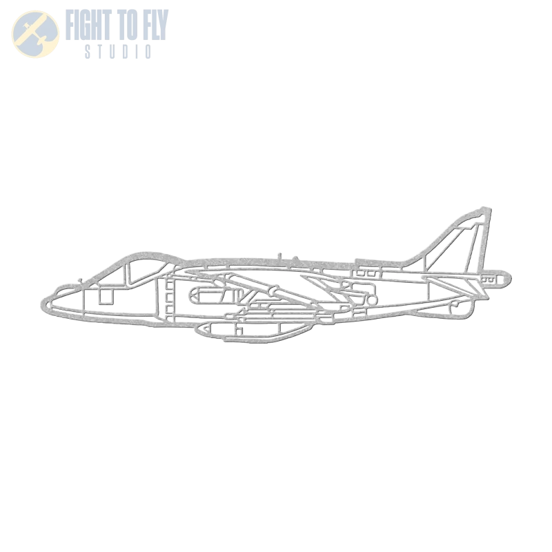 AV-8B Side Die Cut Metal Wall Art - Sign - Pilot gifts - WWII warbird t-shirt
