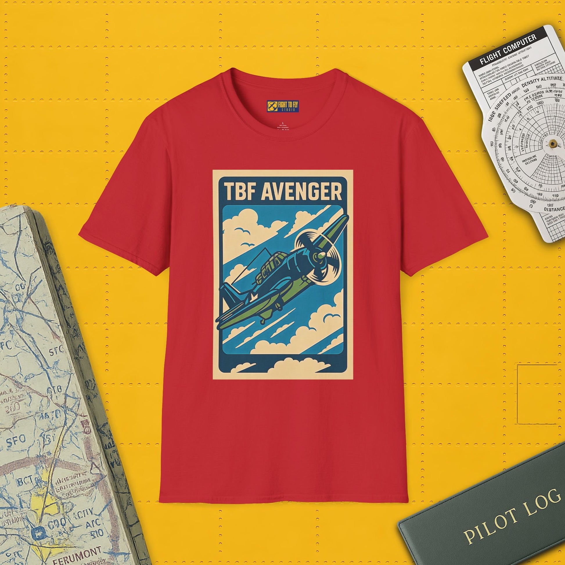 Avenger Premium T-Shirt – WWII Torpedo Bomber Full Graphic Aviation Tee - Pilot gifts - warbird t-shirt