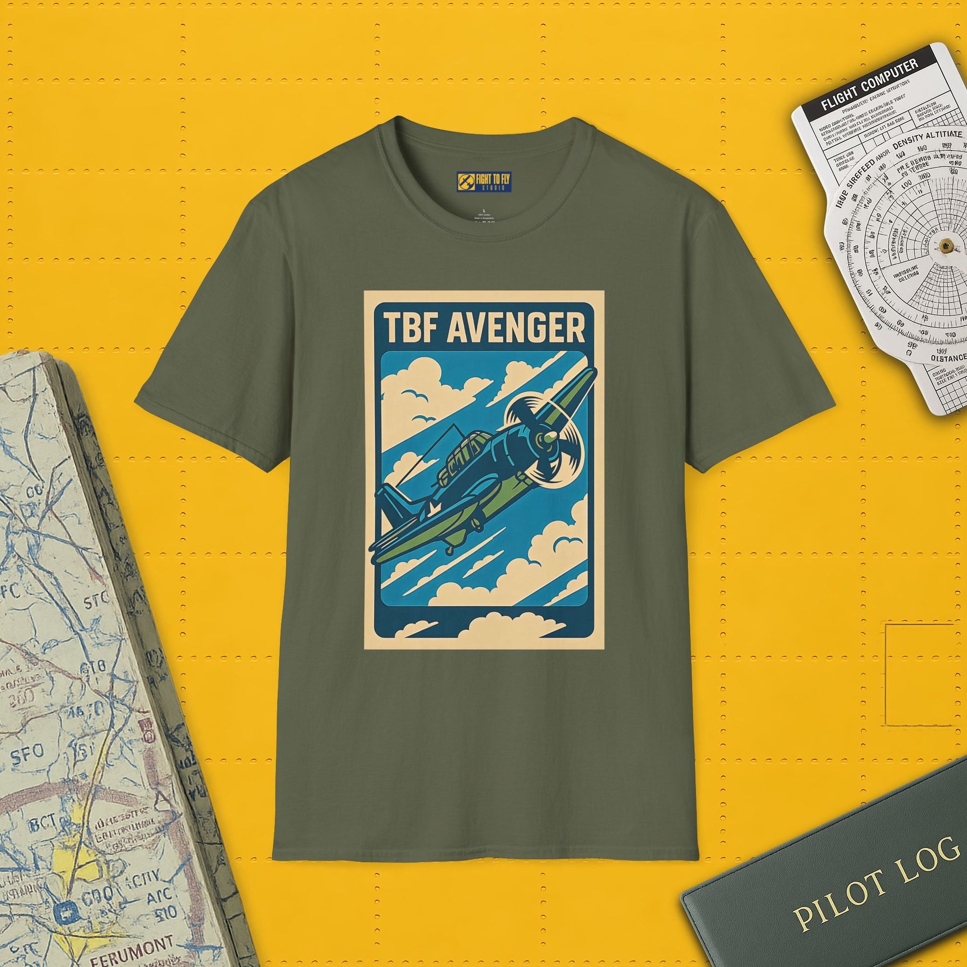 Avenger Premium T-Shirt – WWII Torpedo Bomber Full Graphic Aviation Tee - Pilot gifts - warbird t-shirt