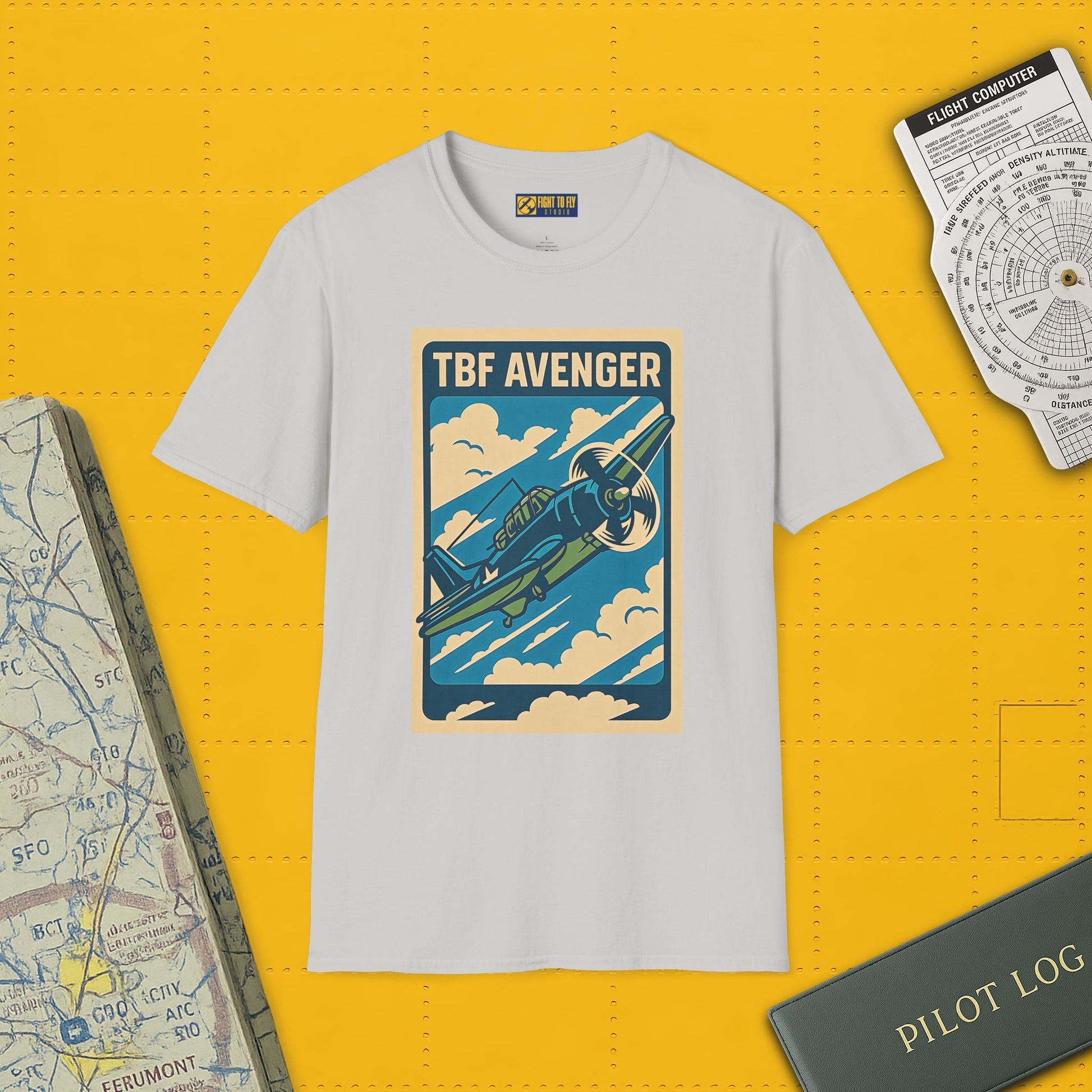 Avenger Premium T-Shirt – WWII Torpedo Bomber Full Graphic Aviation Tee - Pilot gifts - warbird t-shirt