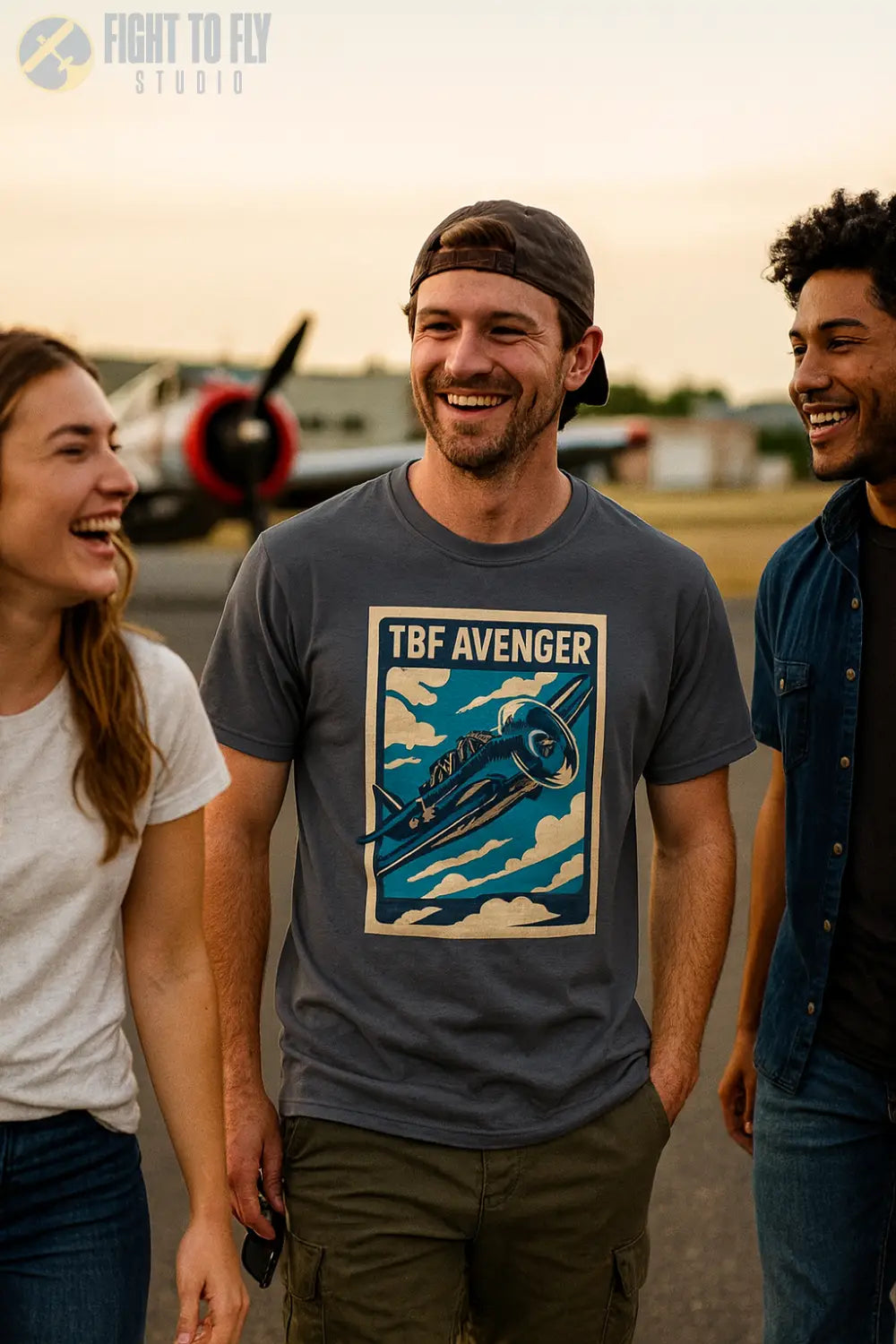 TBF Avenger Premium Full Graphic T-Shirt - Pilot gifts - WWII warbird t-shirt