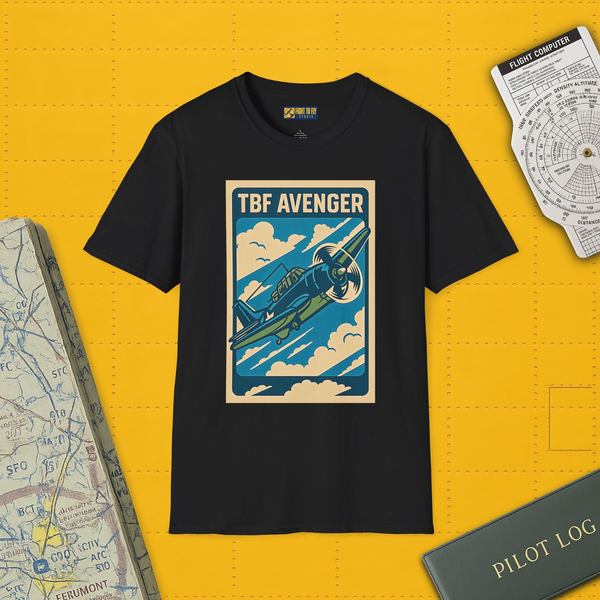 Avenger Premium T-Shirt – WWII Torpedo Bomber Full Graphic Aviation Tee - Pilot gifts - warbird t-shirt