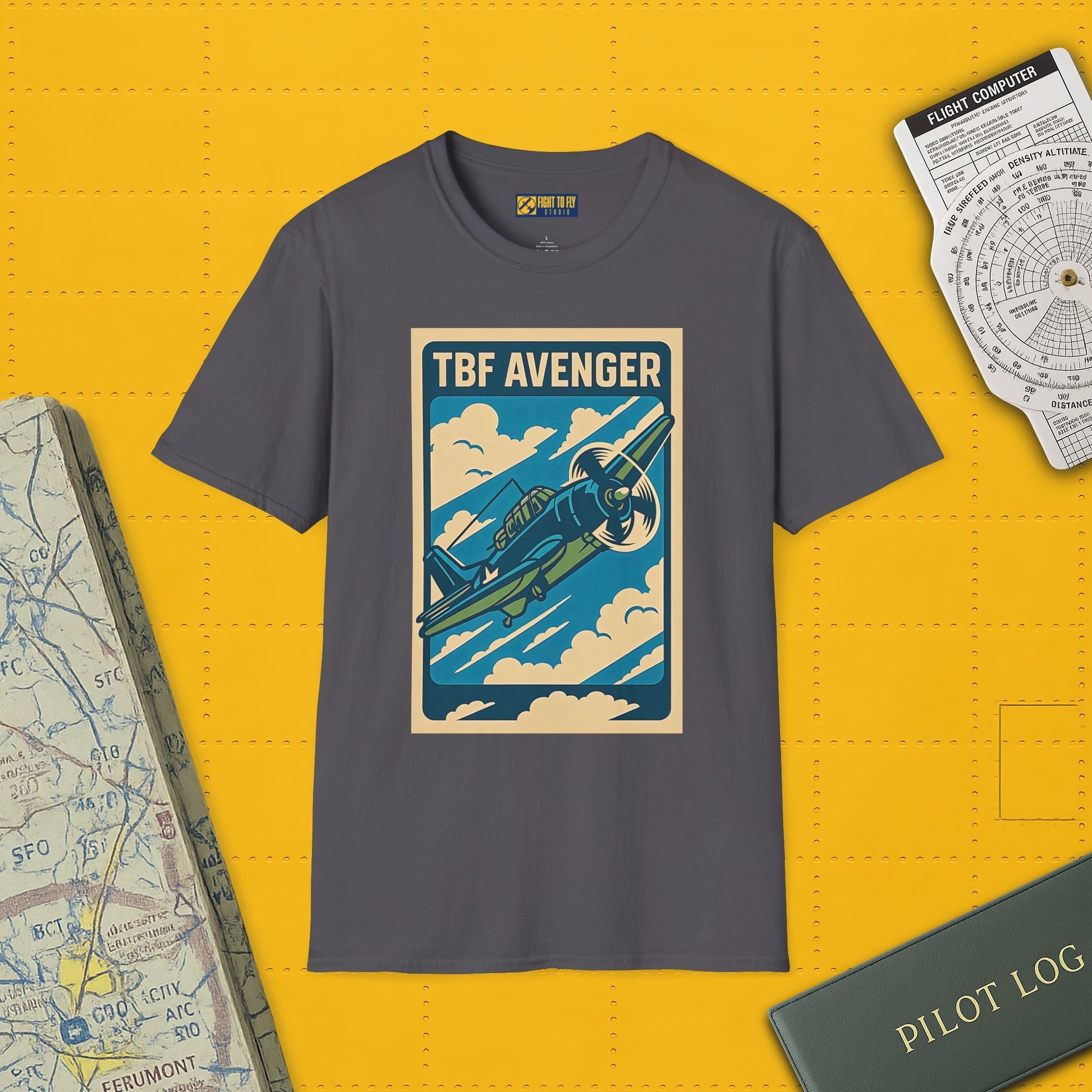 Avenger Premium T-Shirt – WWII Torpedo Bomber Full Graphic Aviation Tee - Pilot gifts - warbird t-shirt