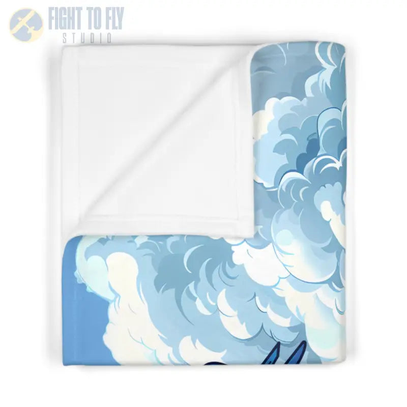Aviation Dreams Baby Blanket – Blue and Red Planes in the Clouds - Home Decor - Pilot gifts - WWII warbird t-shirt