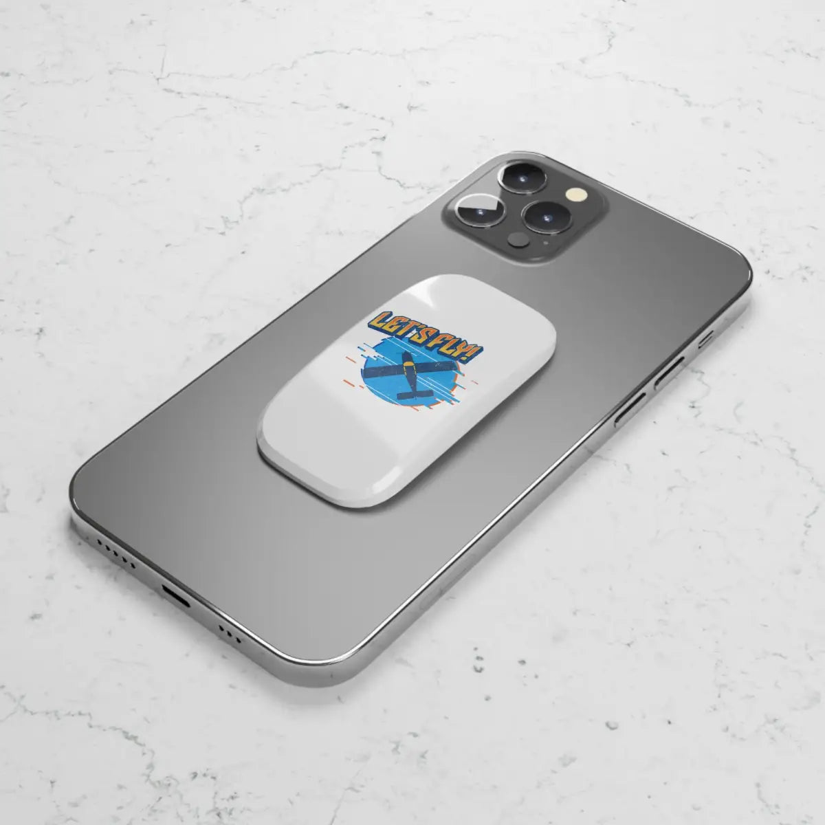 Aviation-Themed Phone Click-On Grip - ’Let’s Fly!’ Stand - Accessories - Gifts for pilots - Aviation apparel
