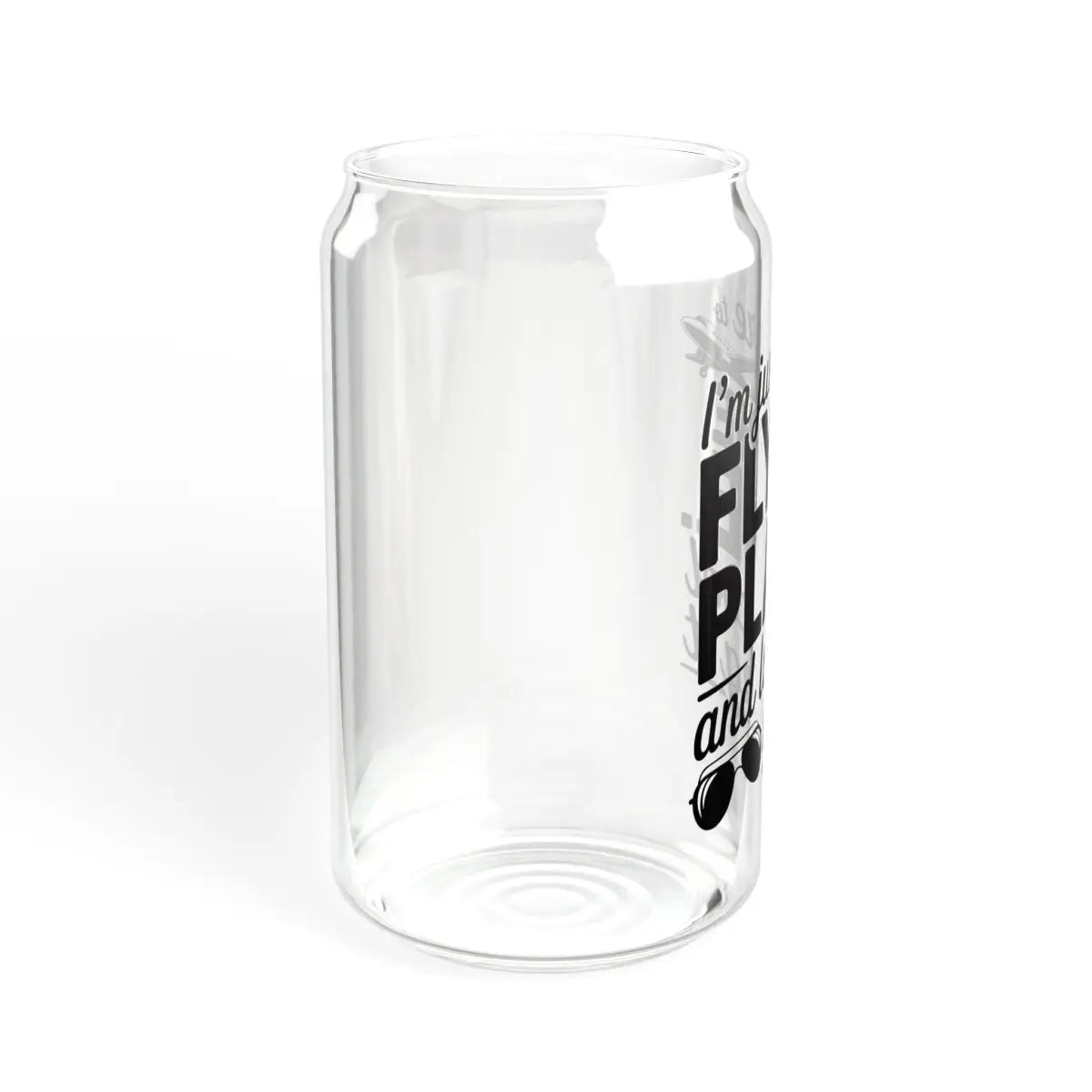 Aviation-Themed Sipper Glass Fly the Plane Drinkware Cool Gift for Pilots Air Travel Lovers Summer BBQs Unique Party