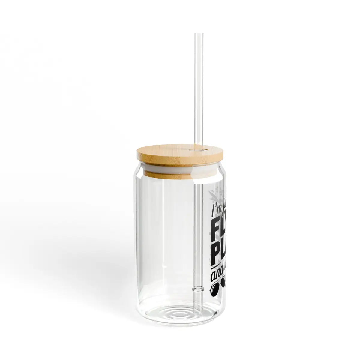 Aviation-Themed Sipper Glass Fly the Plane Drinkware Cool Gift for Pilots Air Travel Lovers Summer BBQs Unique Party