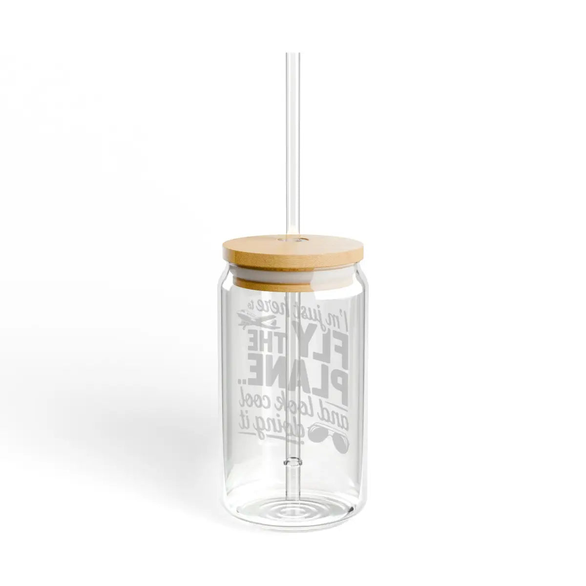 Aviation-Themed Sipper Glass Fly the Plane Drinkware Cool Gift for Pilots Air Travel Lovers Summer BBQs Unique Party
