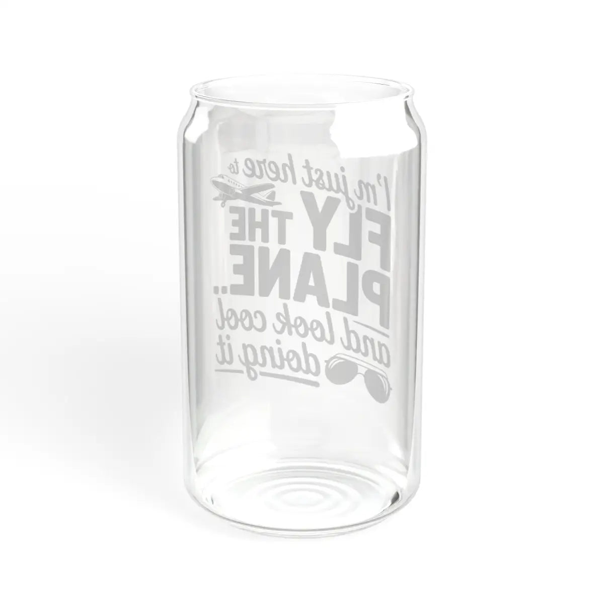 Aviation-Themed Sipper Glass Fly the Plane Drinkware Cool Gift for Pilots Air Travel Lovers Summer BBQs Unique Party