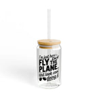 Aviation-Themed Sipper Glass Fly the Plane Drinkware Cool Gift for Pilots Air Travel Lovers Summer BBQs Unique Party