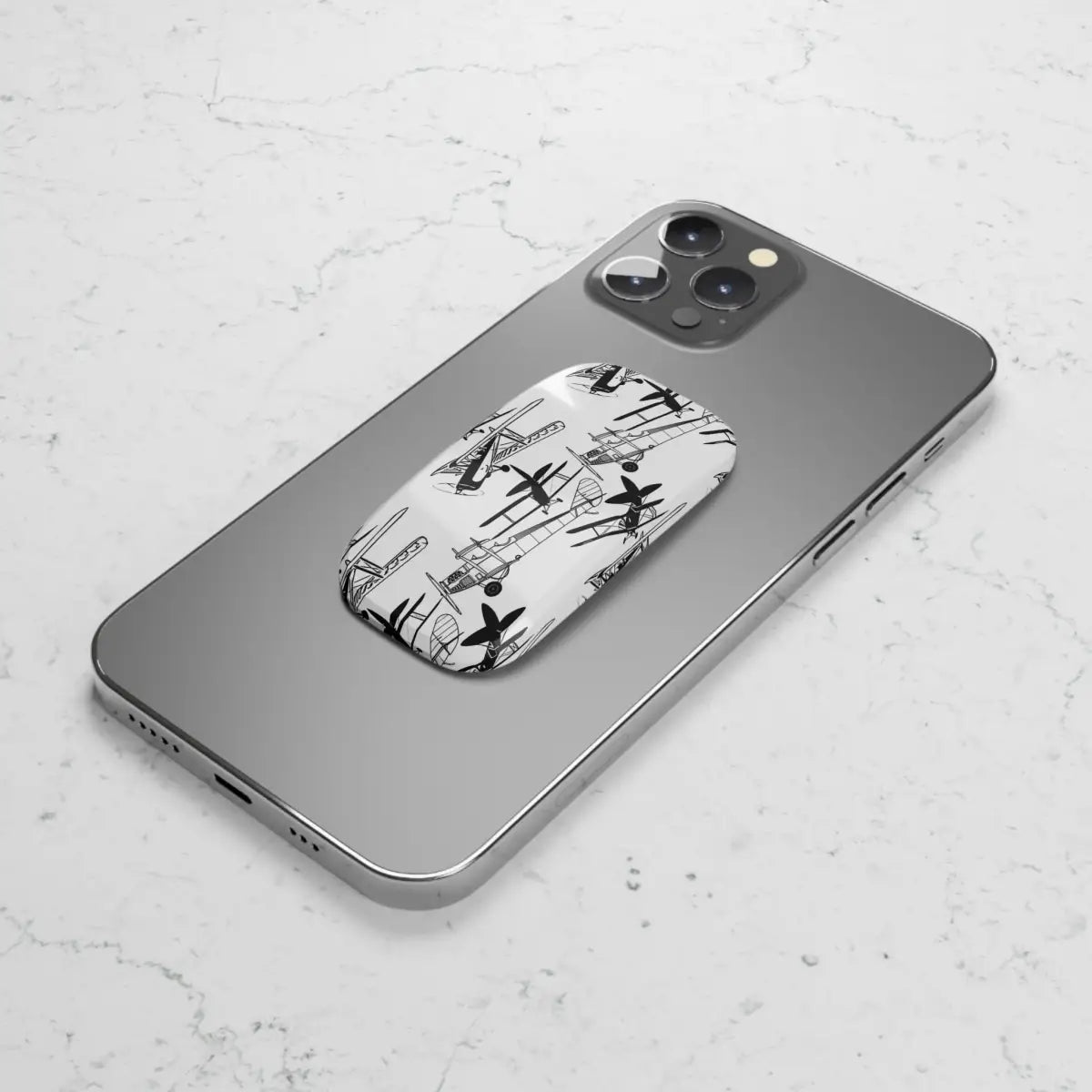 Aviation-Themed Vintage Biplane Phone Grip - Airplane Design - Accessories - Gifts for pilots - Aviation apparel