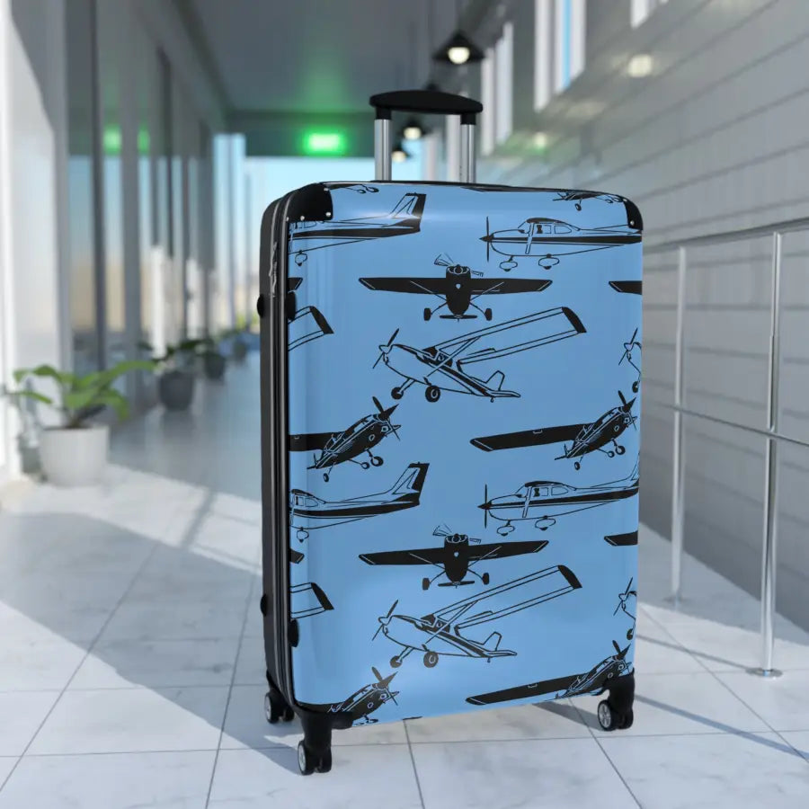 Aviator Print Carry-On Suitcase - Perfect for Travel Enthusiasts - Bags - Pilot gifts - WWII warbird t-shirt