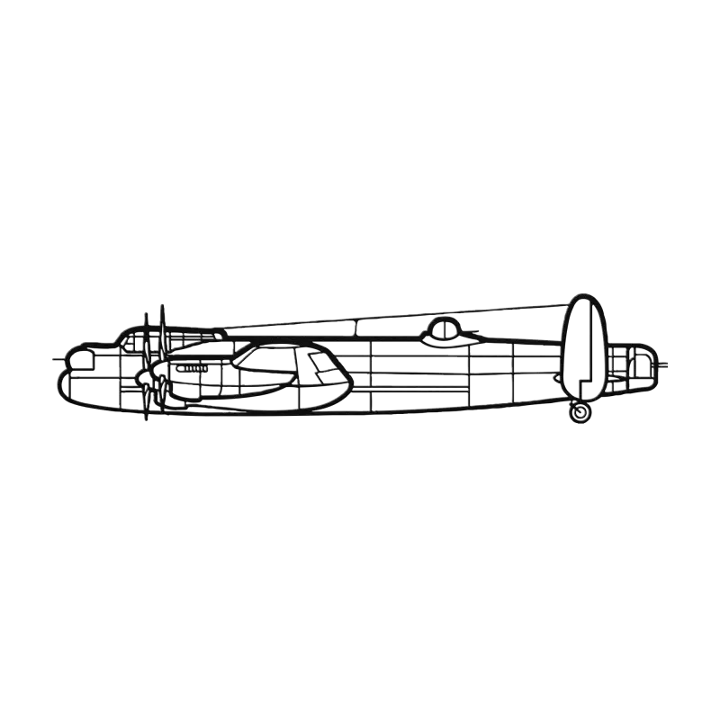 Avro Lancaster Die Cut Metal Wall Art - Sign - Pilot gifts - WWII warbird t-shirt