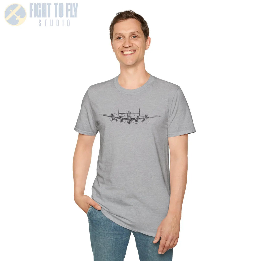 Avro Lancaster “Head-On Power” WWII T-Shirt - Pilot gifts - warbird t-shirt