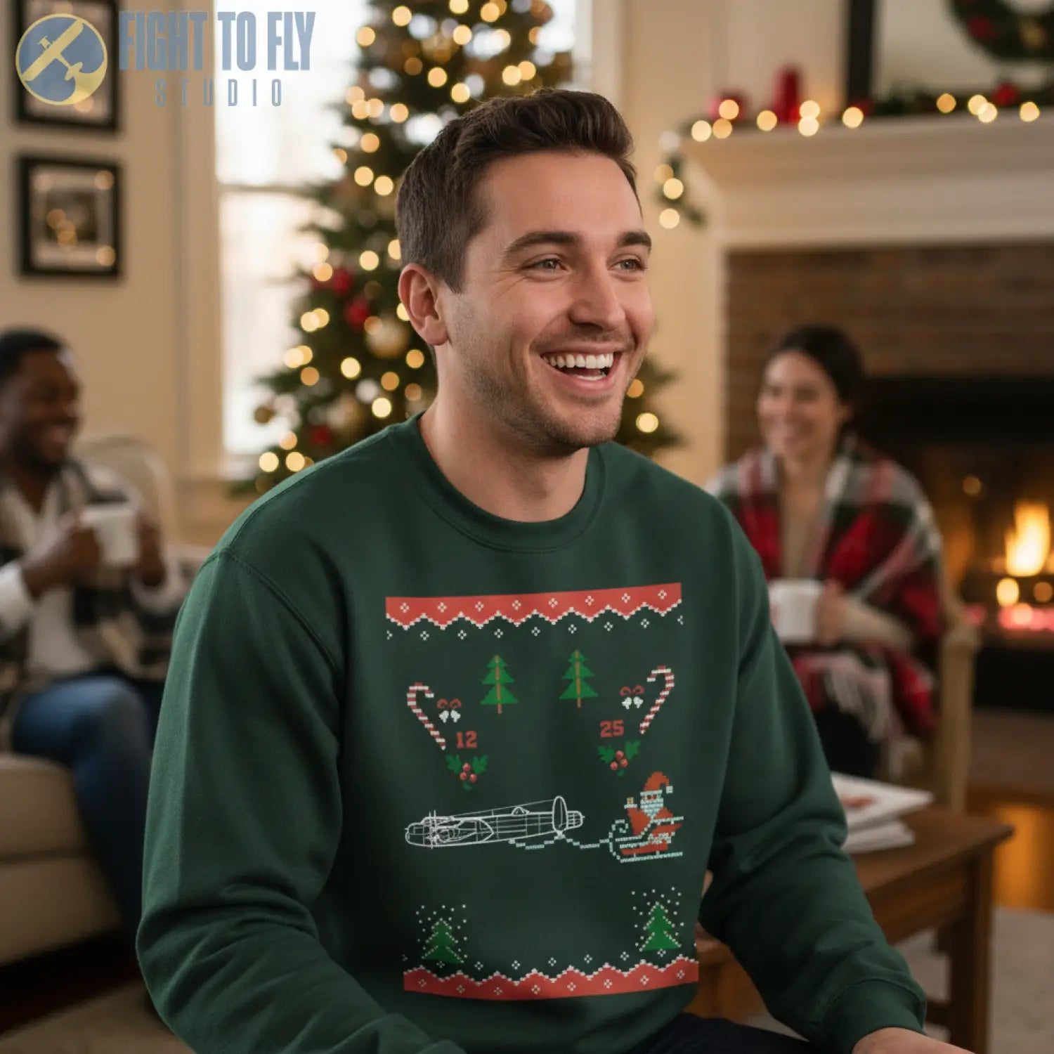 Avro Lancaster “Yuletide Heavy Hauler” Sweatshirt - Pilot gifts - WWII warbird t-shirt