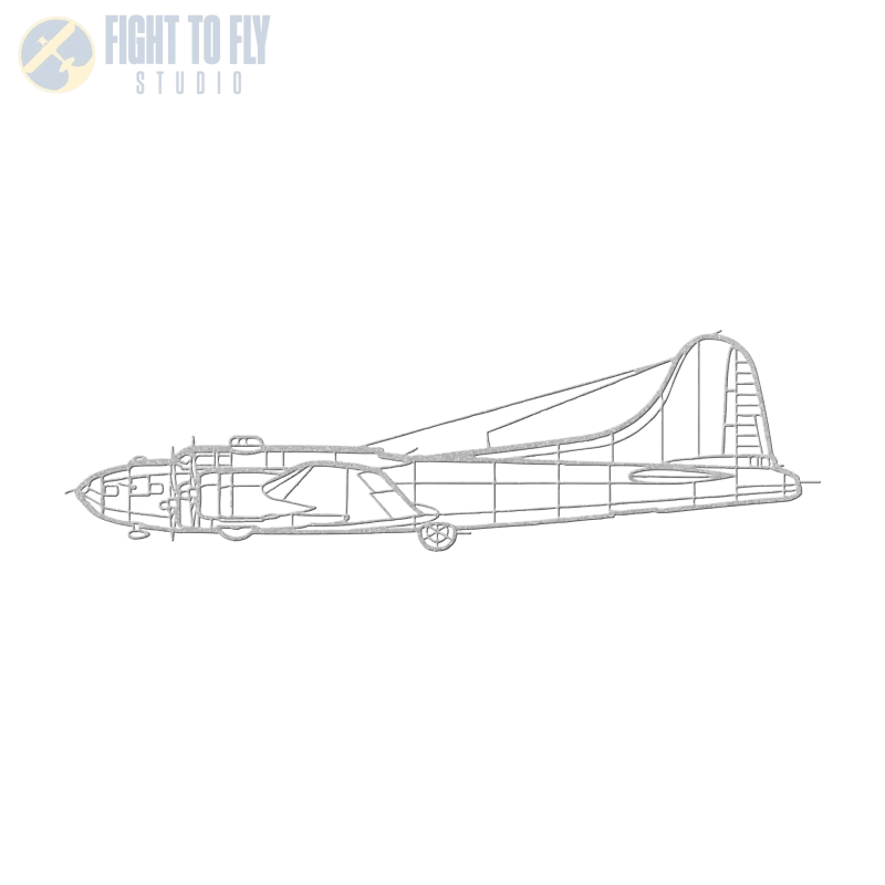 B-17 Die Cut Metal Wall Art - Sign - Pilot gifts - WWII warbird t-shirt