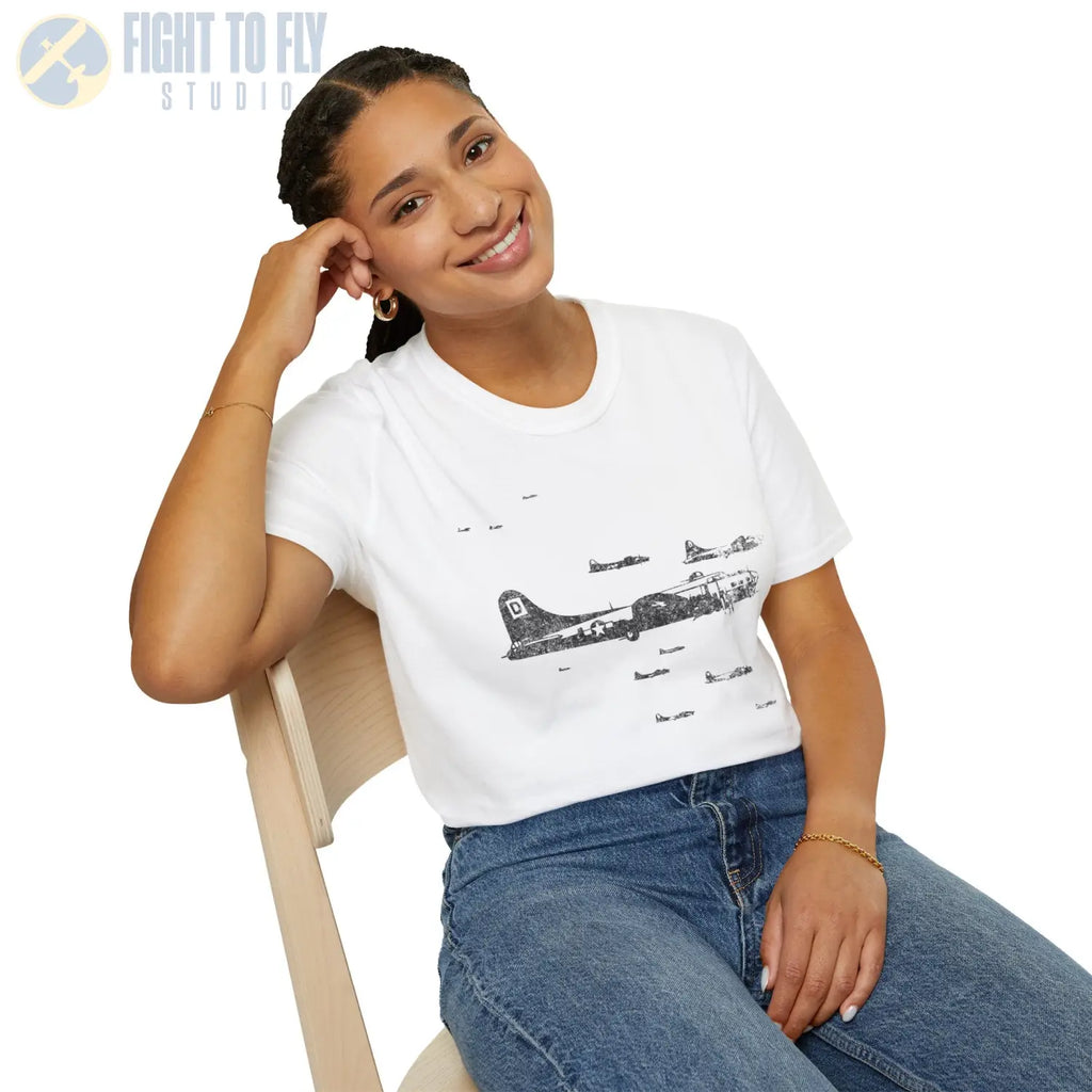 B-17 Flying Fortress “Wings of Strength” WWII T-Shirt - Pilot gifts - warbird t-shirt
