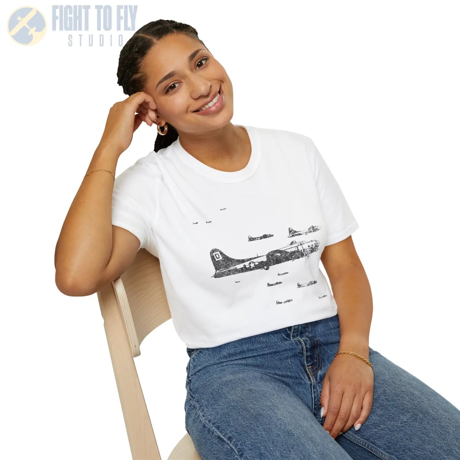 B-17 Flying Fortress “Wings of Strength” WWII T-Shirt - Pilot gifts - warbird t-shirt
