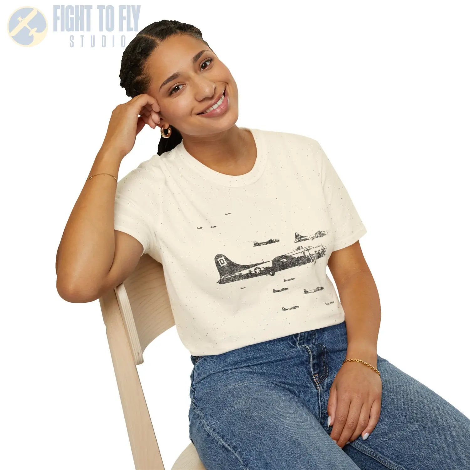 B-17 Flying Fortress “Wings of Strength” WWII T-Shirt - Pilot gifts - warbird t-shirt