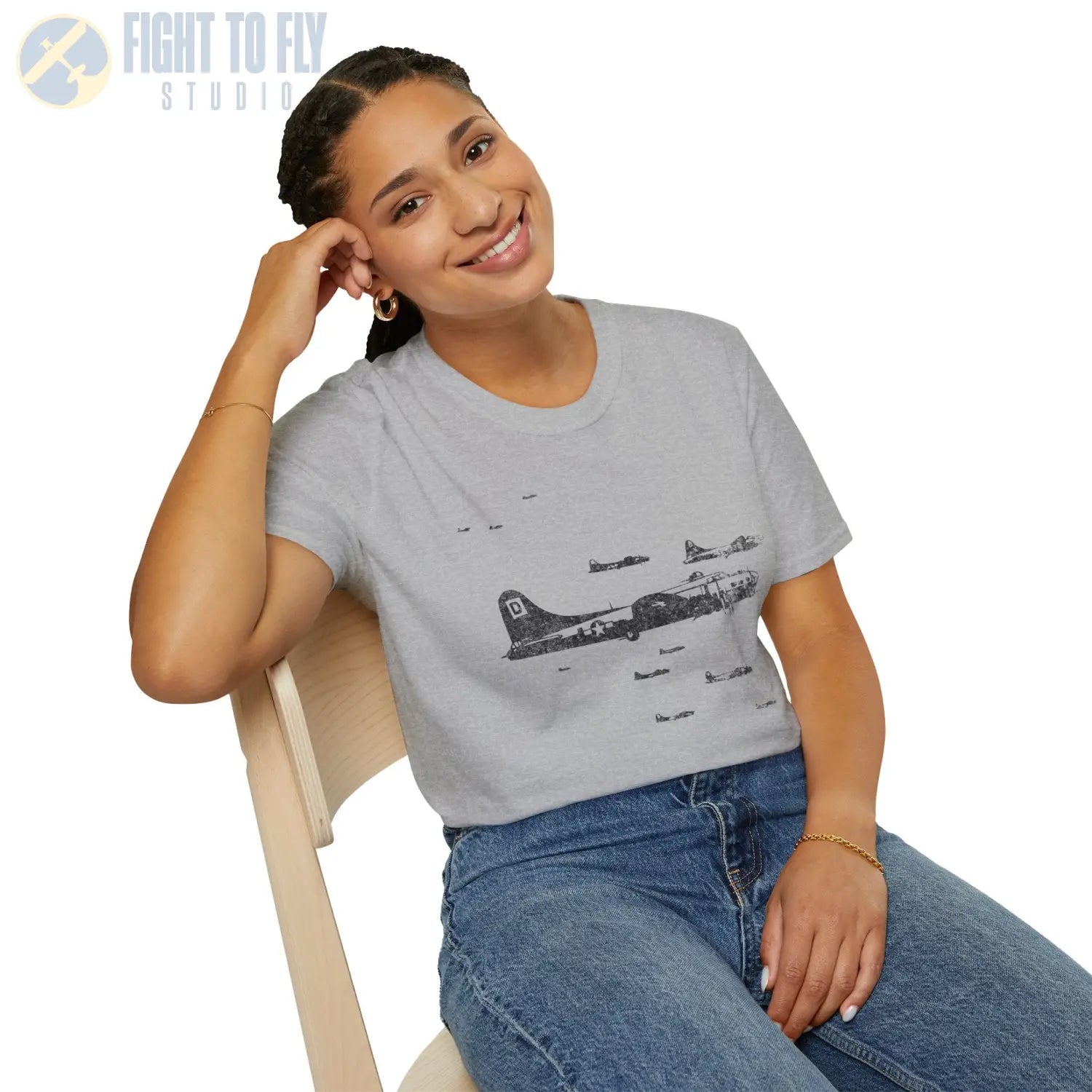 B-17 Flying Fortress “Wings of Strength” WWII T-Shirt - Pilot gifts - warbird t-shirt