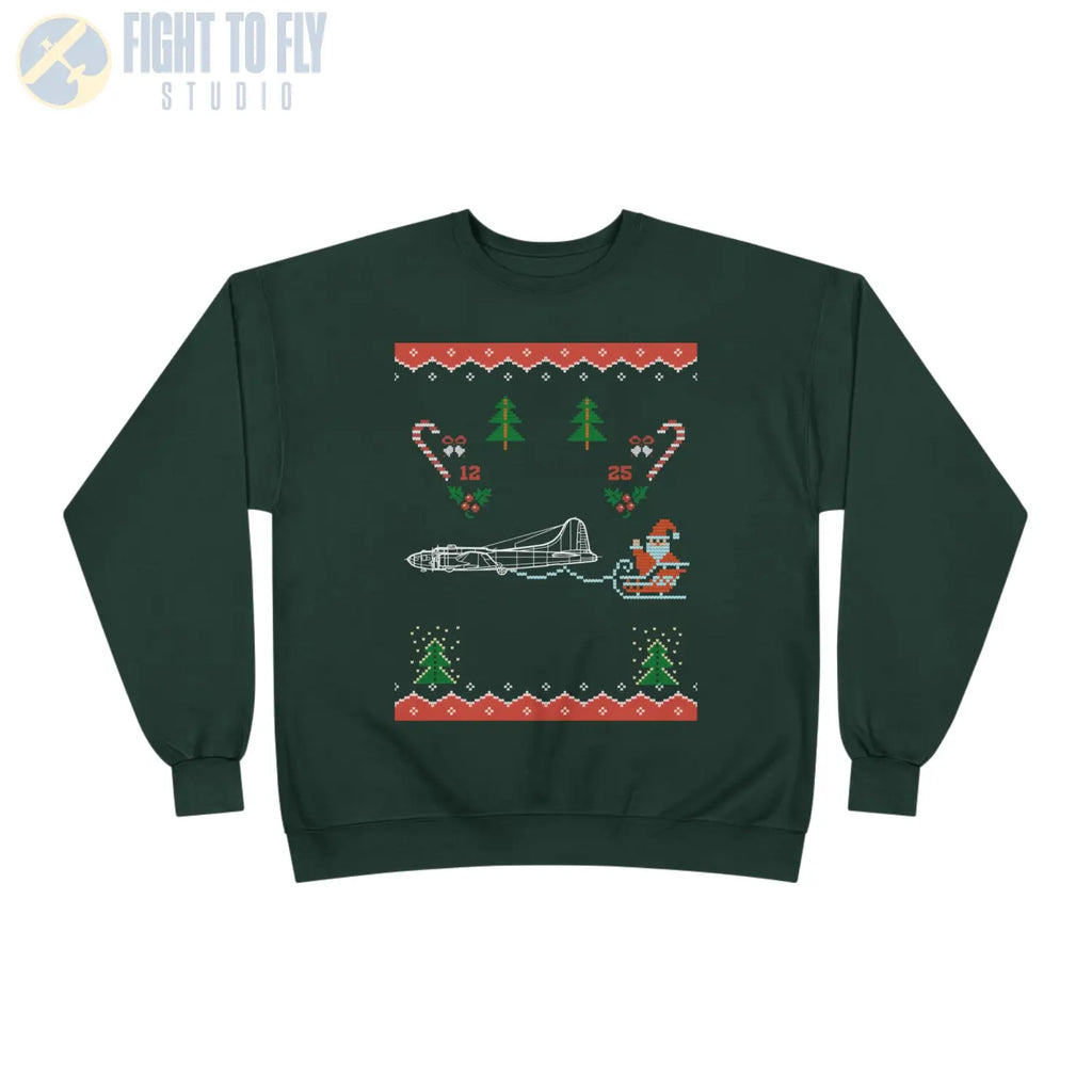 B-17F Flying Fortress “Festive Fortress” Sweatshirt - Pilot gifts - WWII warbird t-shirt