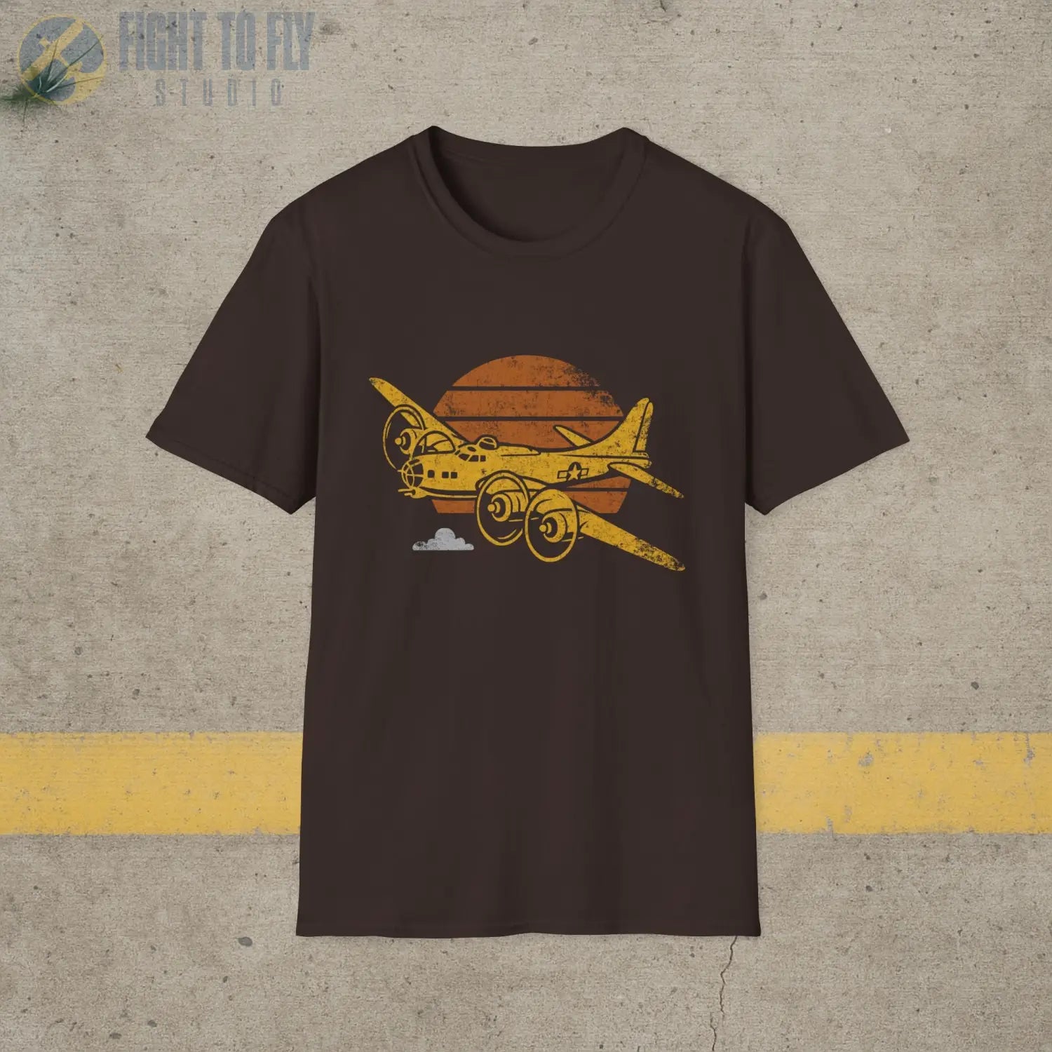 B-17G Flying Fortress “Retro Heritage” WWII T-Shirt - Pilot gifts - warbird t-shirt