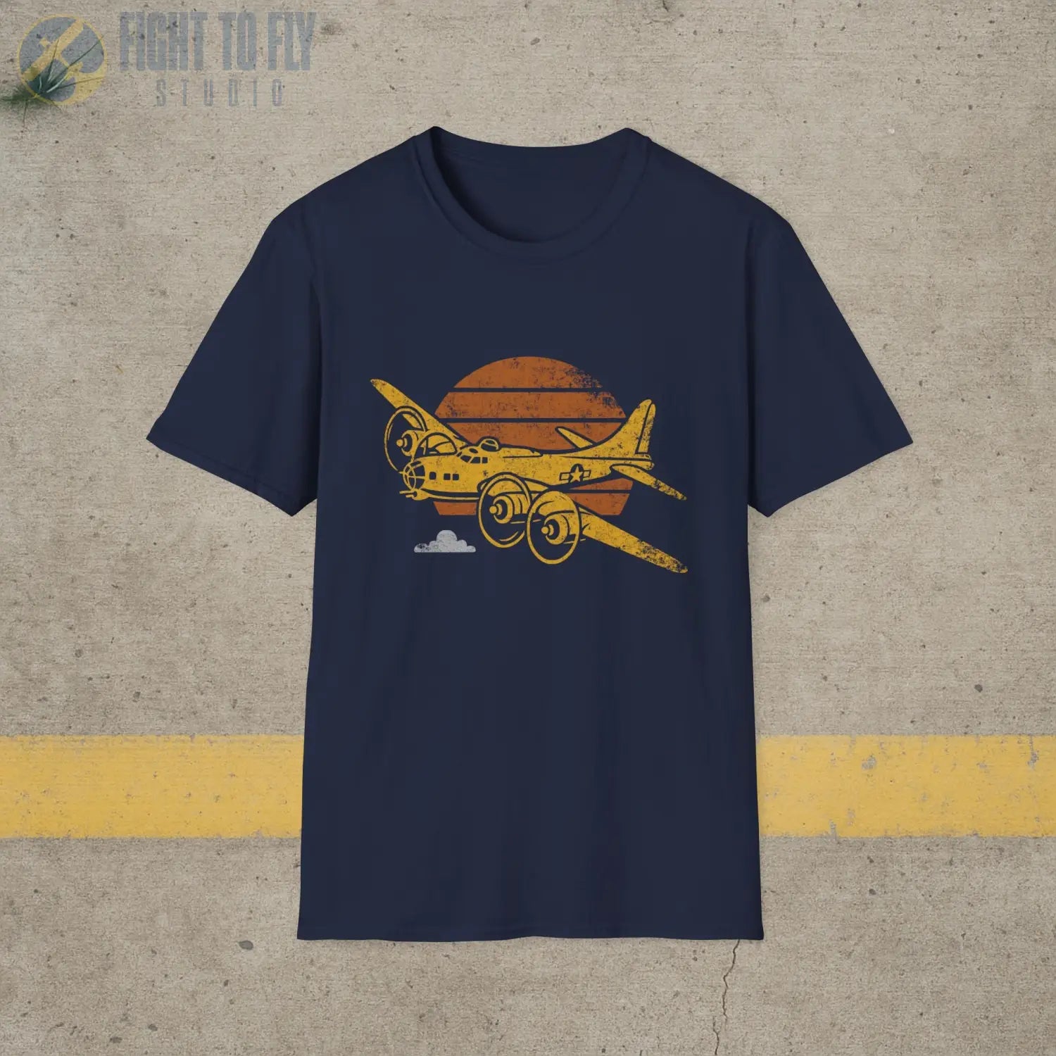B-17G Flying Fortress “Retro Heritage” WWII T-Shirt - Pilot gifts - warbird t-shirt