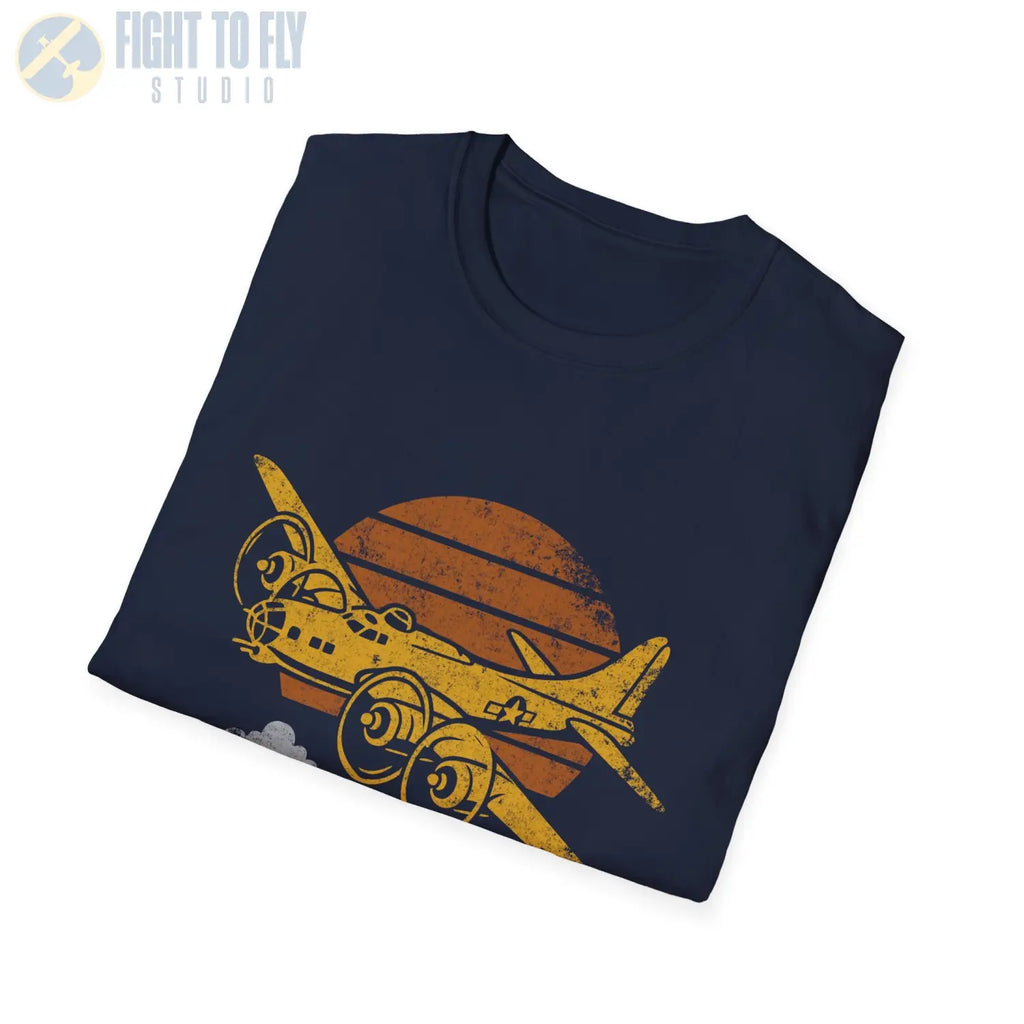 B-17G Flying Fortress “Retro Heritage” WWII T-Shirt - Pilot gifts - warbird t-shirt