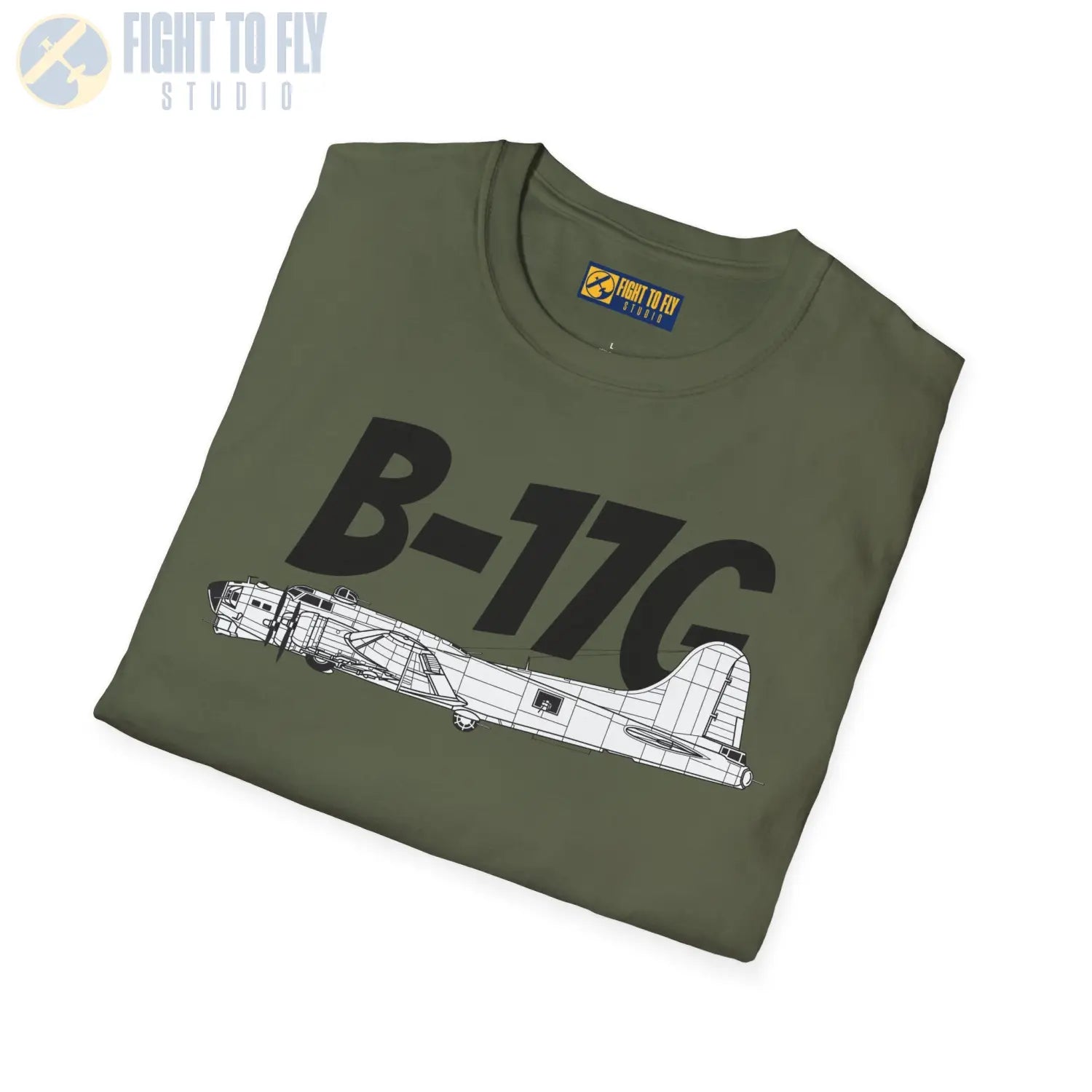B-17G Flying Fortress Side Profile T-Shirt - Pilot gifts - WWII warbird t-shirt