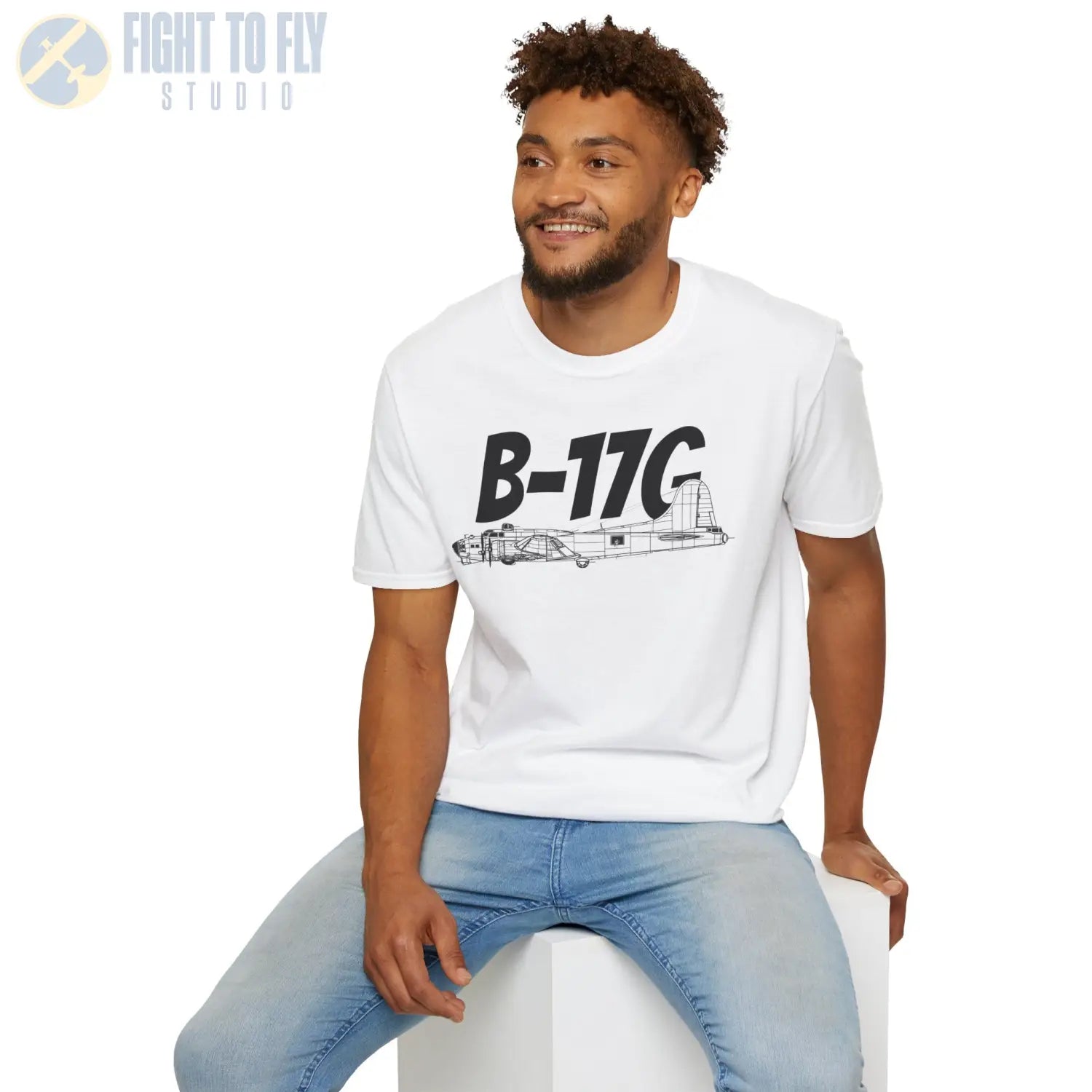 B-17G Flying Fortress Side Profile T-Shirt - Pilot gifts - WWII warbird t-shirt