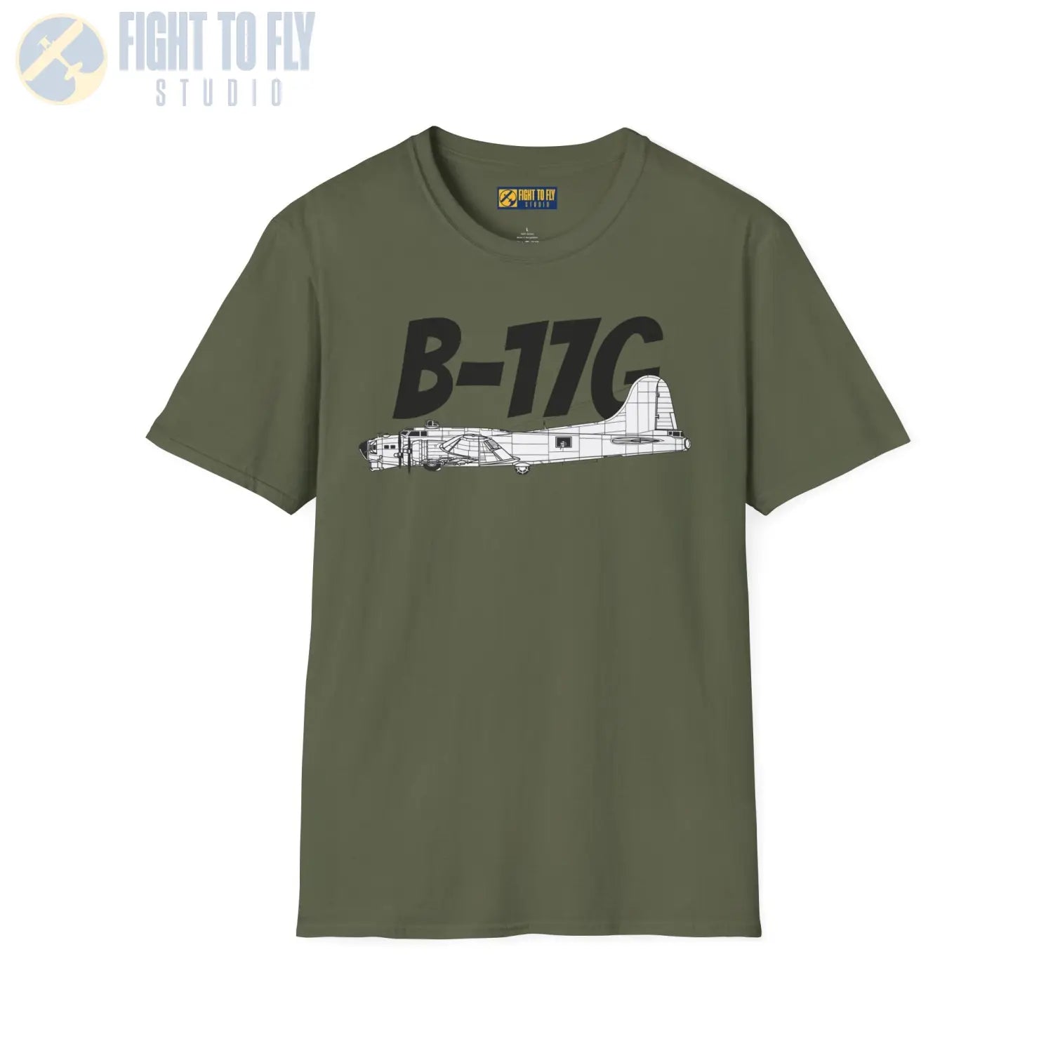 B-17G Flying Fortress Side Profile T-Shirt - Pilot gifts - WWII warbird t-shirt
