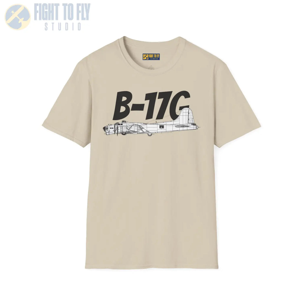 B-17G Flying Fortress Side Profile T-Shirt - Pilot gifts - WWII warbird t-shirt