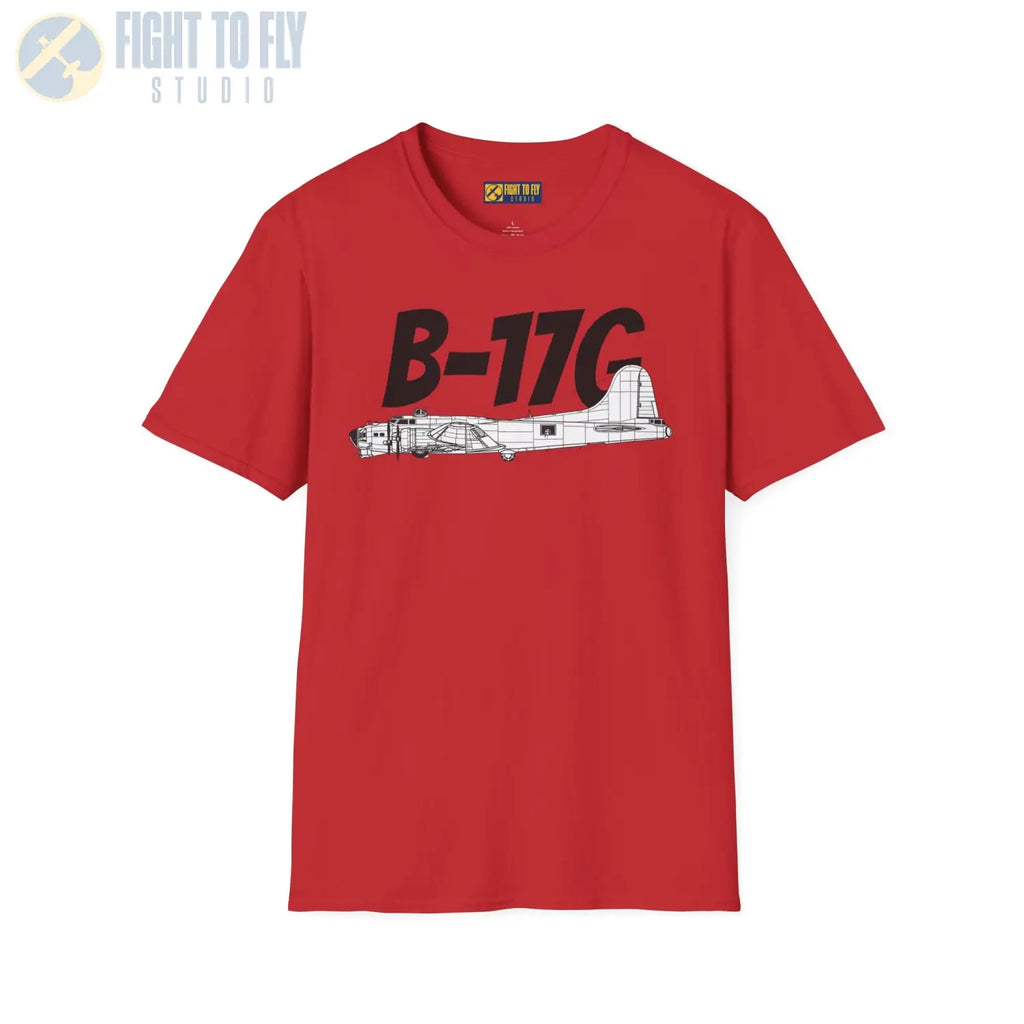 B-17G Flying Fortress Side Profile T-Shirt - Pilot gifts - WWII warbird t-shirt