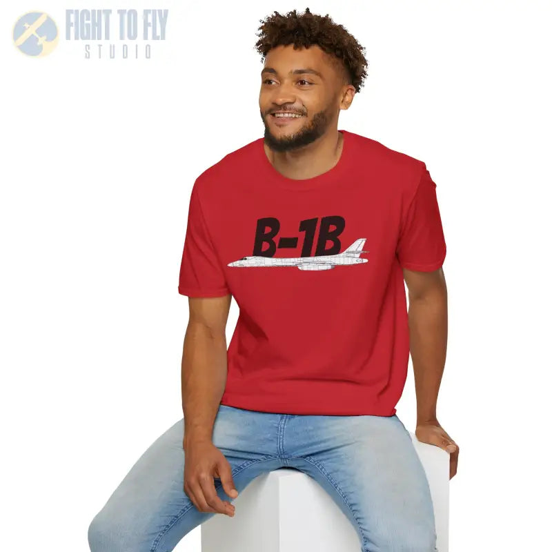 B-1B Side Profile T-Shirt – Variable Sweep Bomber Tee - Pilot gifts - WWII warbird t-shirt