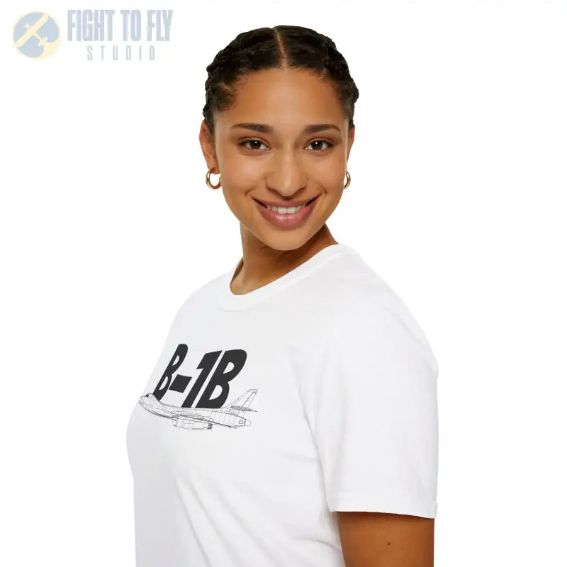 B-1B Side Profile T-Shirt – Variable Sweep Bomber Tee - Pilot gifts - WWII warbird t-shirt
