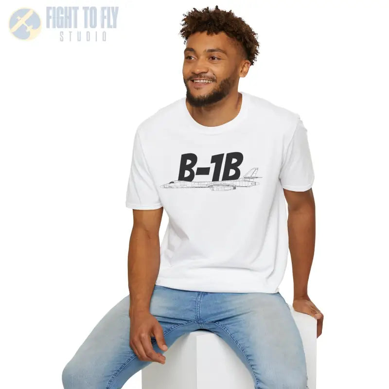 B-1B Side Profile T-Shirt – Variable Sweep Bomber Tee - Pilot gifts - WWII warbird t-shirt