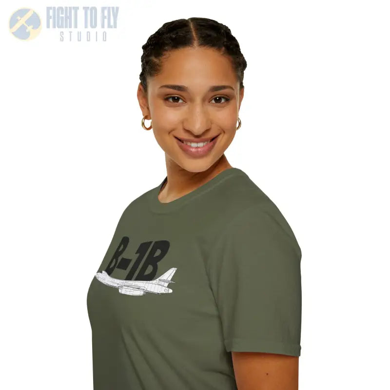 B-1B Side Profile T-Shirt – Variable Sweep Bomber Tee - Pilot gifts - WWII warbird t-shirt