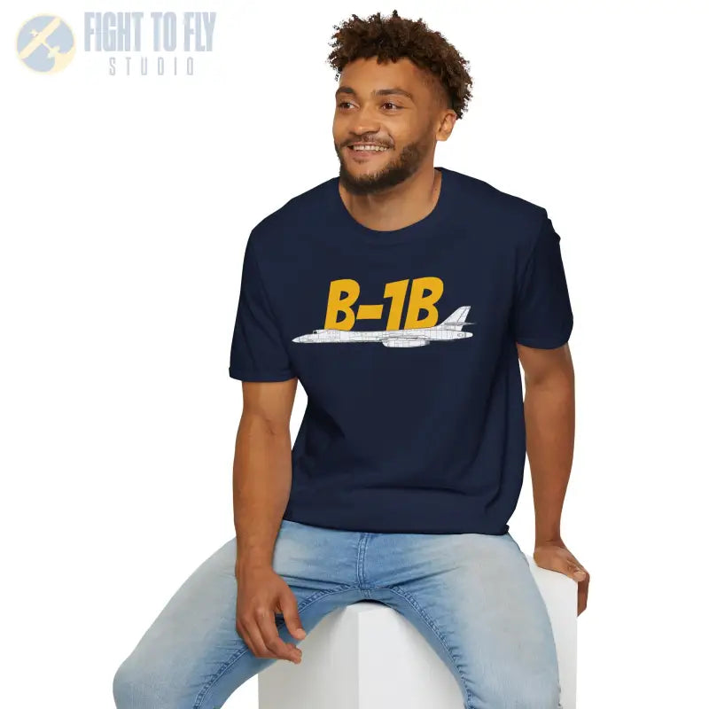 B-1B Side Profile T-Shirt – Variable Sweep Bomber Tee - Pilot gifts - WWII warbird t-shirt