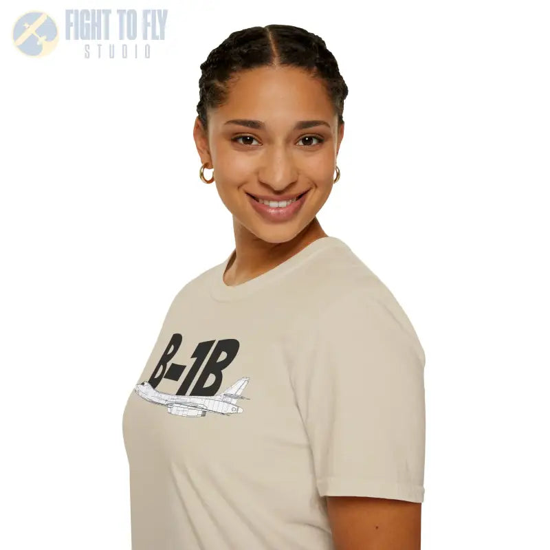B-1B Side Profile T-Shirt – Variable Sweep Bomber Tee - Pilot gifts - WWII warbird t-shirt