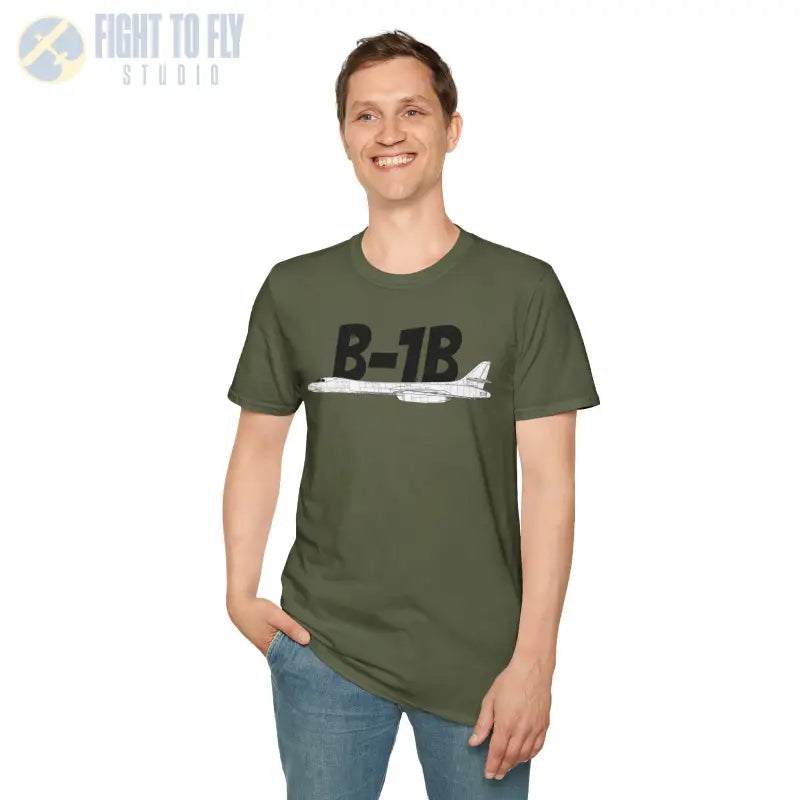 B-1B Side Profile T-Shirt – Variable Sweep Bomber Tee - Pilot gifts - WWII warbird t-shirt