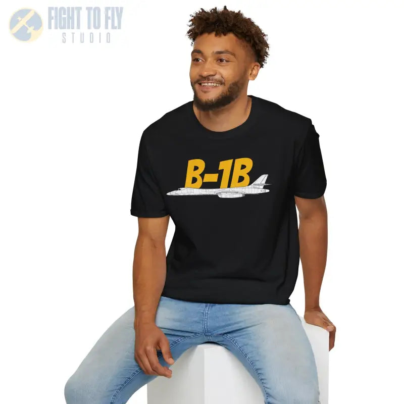 B-1B Side Profile T-Shirt – Variable Sweep Bomber Tee - Pilot gifts - WWII warbird t-shirt