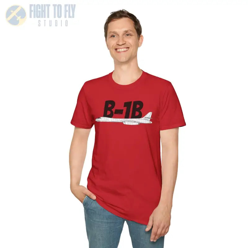 B-1B Side Profile T-Shirt – Variable Sweep Bomber Tee - Pilot gifts - WWII warbird t-shirt
