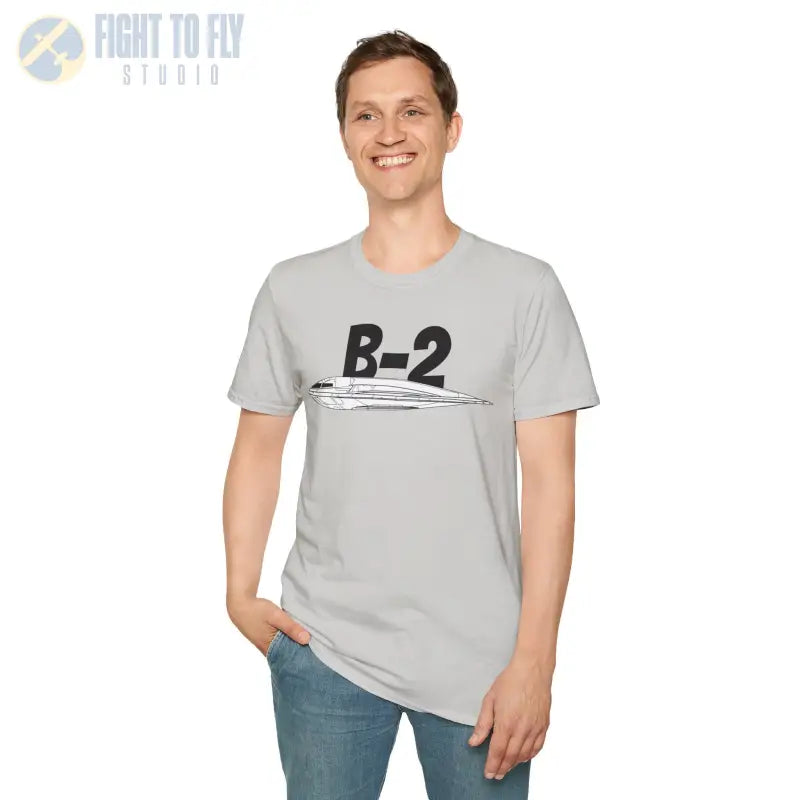 B-2 Side Profile T-Shirt – Stealth Bomber Tee - Pilot gifts - WWII warbird t-shirt