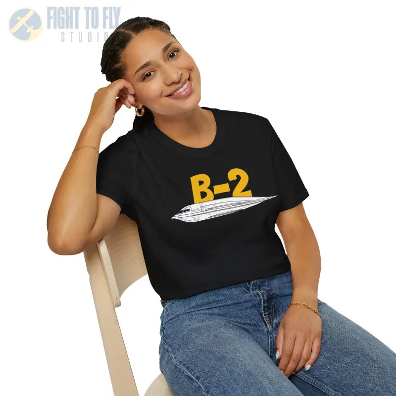 B-2 Side Profile T-Shirt – Stealth Bomber Tee - Pilot gifts - WWII warbird t-shirt