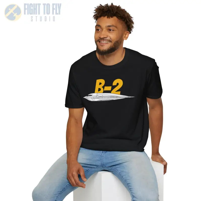 B-2 Spirit Stealth Bomber Side Profile T-Shirt - Pilot gifts - WWII warbird t-shirt
