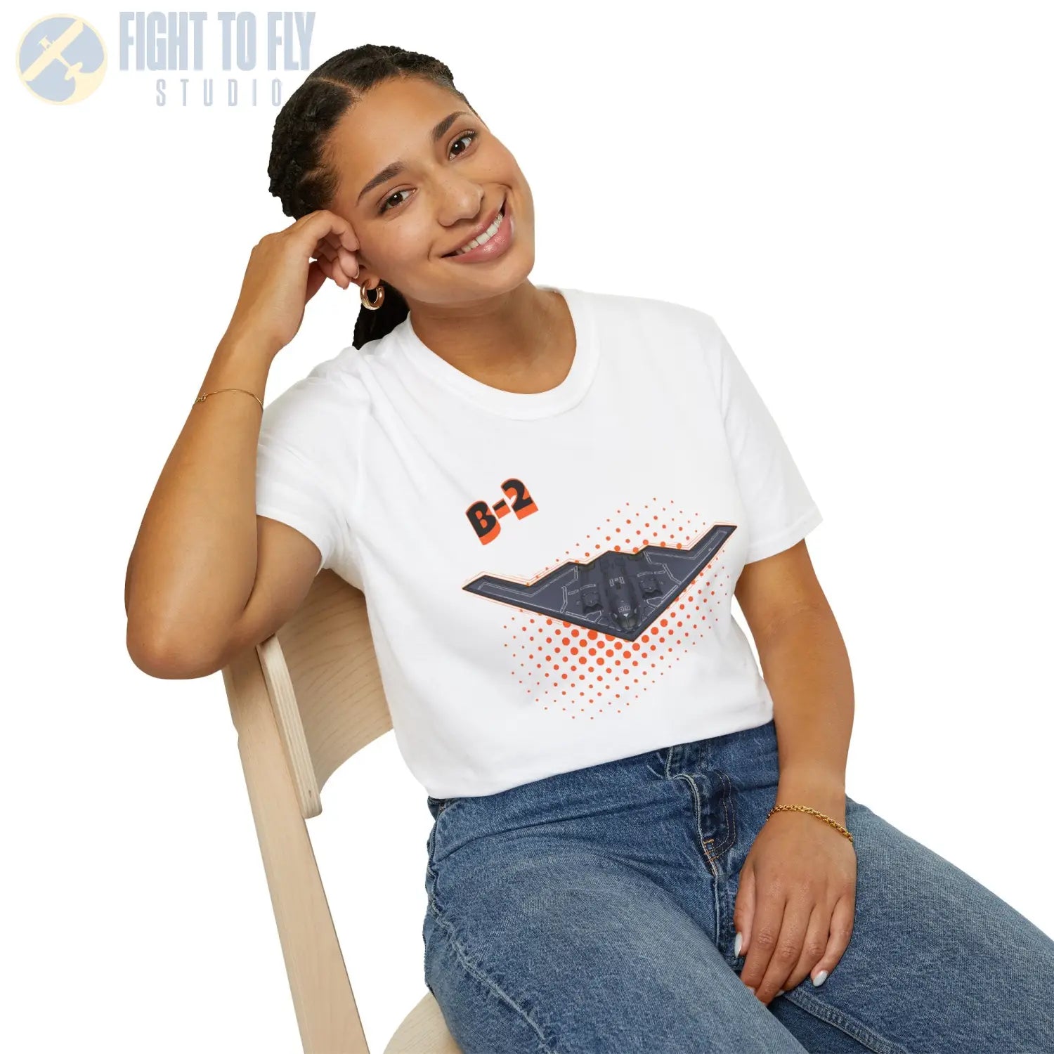 B-2 Spirit Comic Style T-Shirt - Pilot gifts - WWII warbird t-shirt